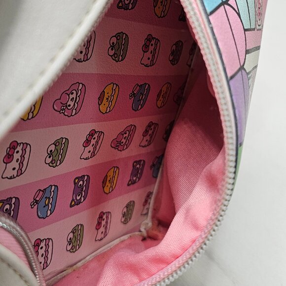 Sanrio Loungefly Hello Kitty Pink Kawaii Sweet Shop Macaroon Mini Backpack AOP - Picture 6 of 16